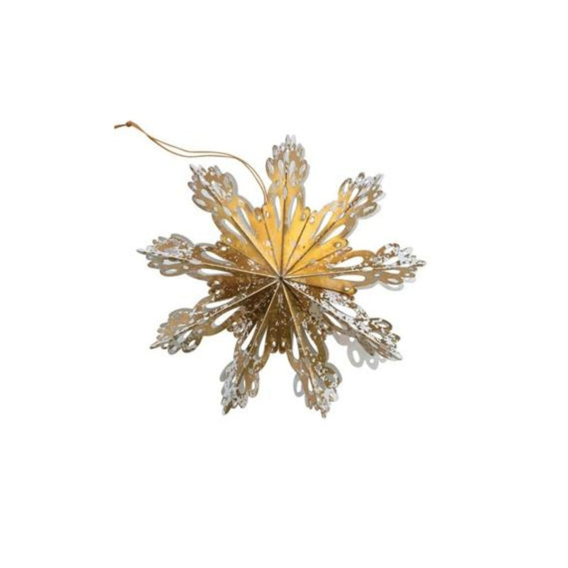  6" Paper Snowflake Ornament // 4 Styles Gold A 