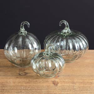  Glass Pumpkins // 3 Sizes 