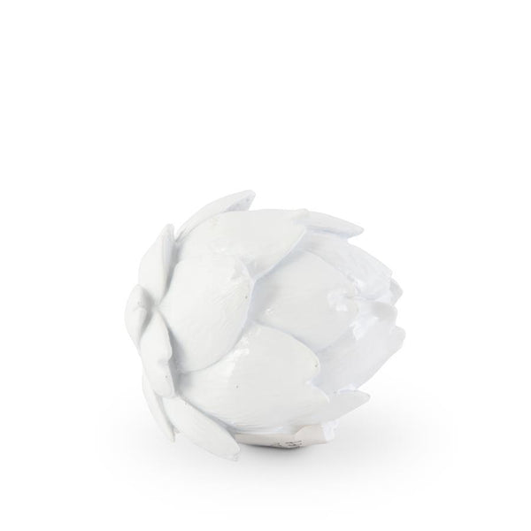 Holiday Decorative Objects Glossy White Artichoke 