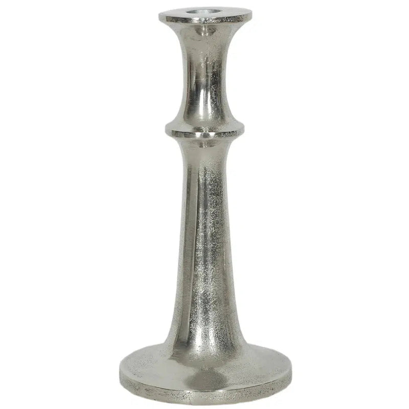  Aluminum Taper Candle Holder // Silver 