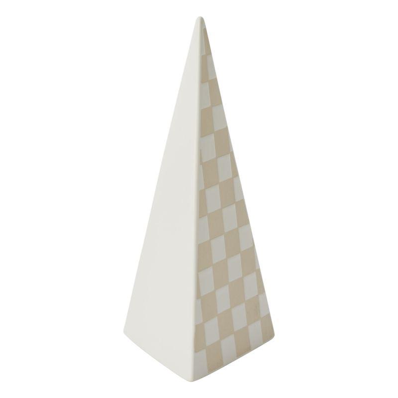 Holiday Decorative Objects Checker Tree Figurine // White 