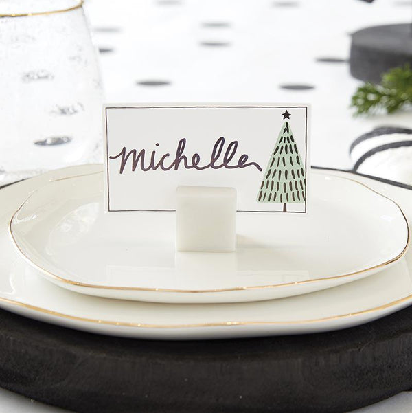Holiday Kitchen, Tabletop & Serveware Marble Place Card Holders // Set of 4 