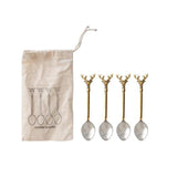 Servingware Reindeer Canape Spoons, Set of 4 