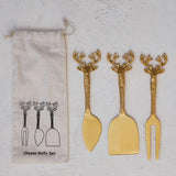 Holiday Kitchen, Tabletop & Serveware Reindeer Cheese Knife Set 