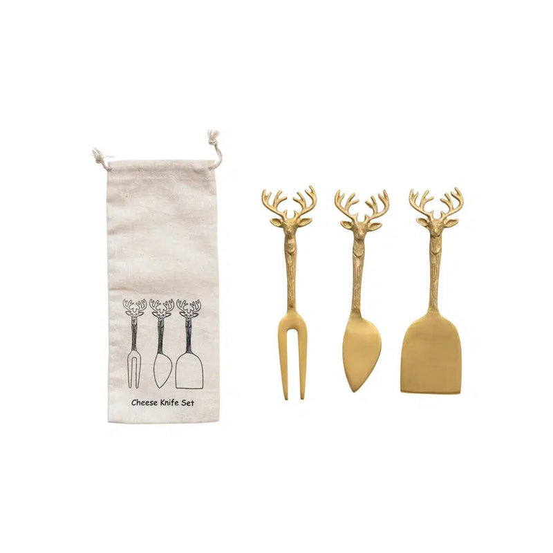 Holiday Kitchen, Tabletop & Serveware Reindeer Cheese Knife Set 