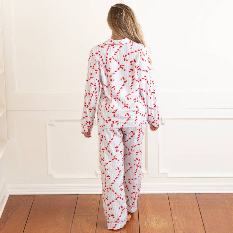  Candy Cane Stripe Flannel PJ Set 