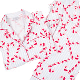  Candy Cane Stripe Flannel PJ Set 