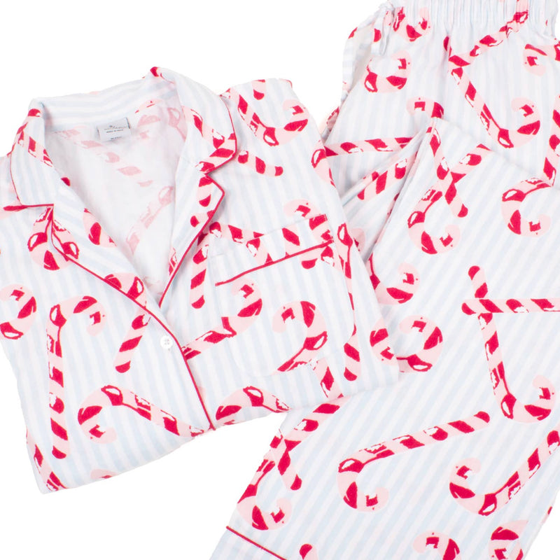  Candy Cane Stripe Flannel PJ Set 