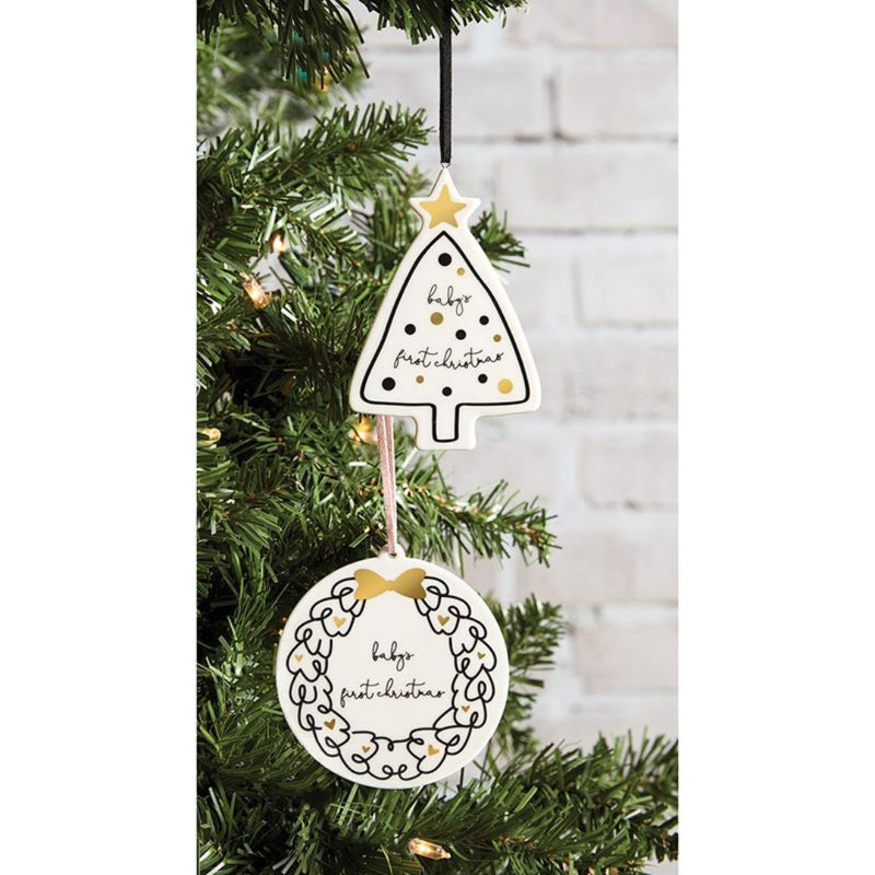 Lifestyle Baby's 1st Christmas Ornament - Black Tree 