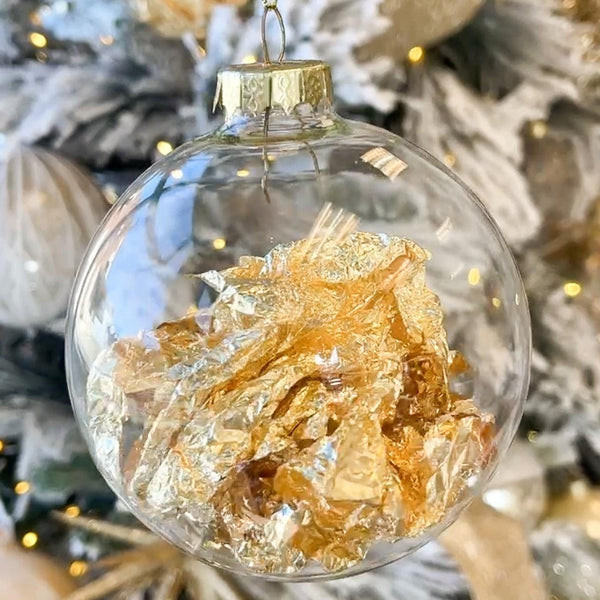 Holiday Ornaments Gold Leaf Glass Ornament 