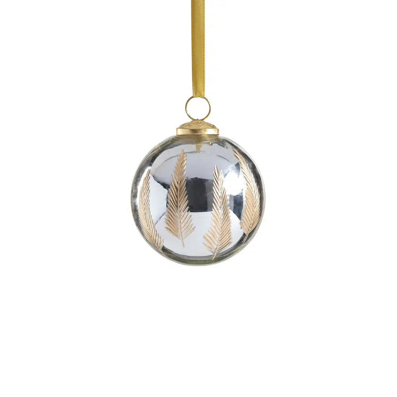 Holiday Ornaments Heritage Gold Leaf Mirrored Glass Ornament 