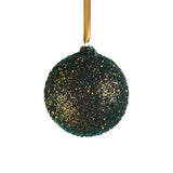 Holiday Ornaments Multicolored Glass Ball Ornament // Green 