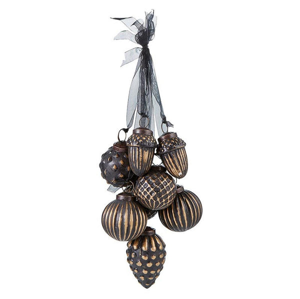 Holiday Ornaments Ornament Cluster // Charcoal 