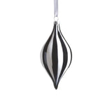 Holiday Ornaments Twilight Stripe Glass Ornament // 4 Styles Narrow Teardrop 