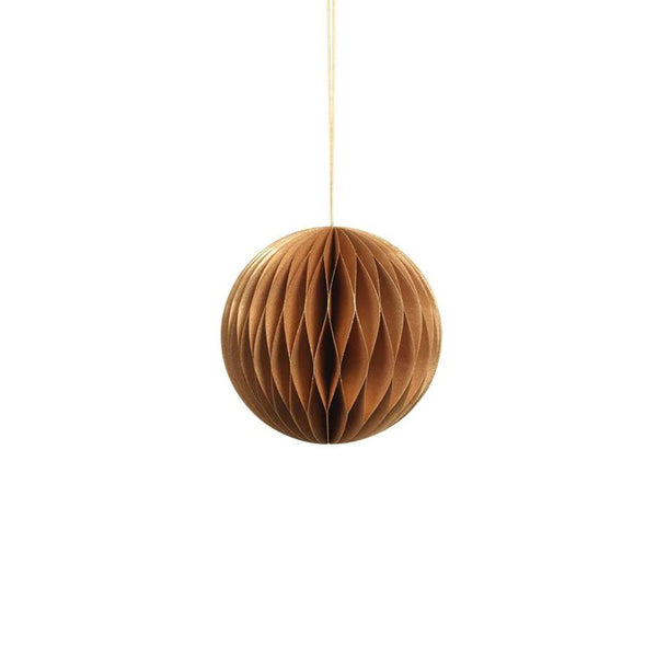 Holiday Ornaments Wish Paper Decorative Ball Ornament // Gold 