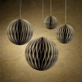 Holiday Ornaments Wish Paper Decorative Ball Ornament // Taupe 