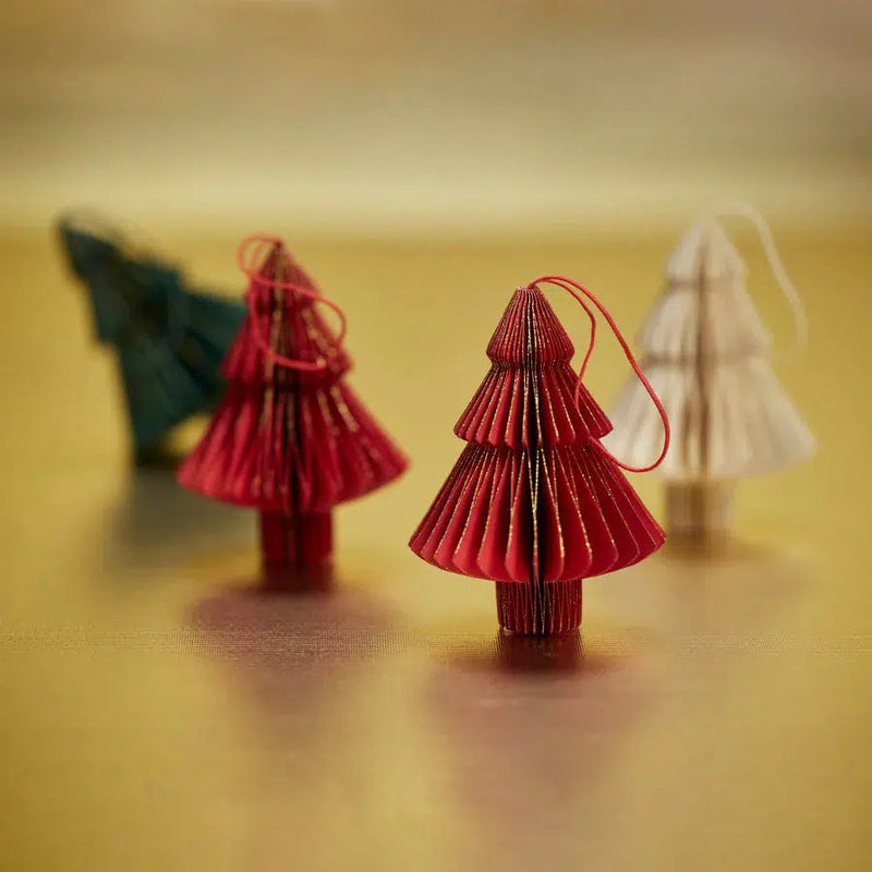 Holiday Ornaments Wish Paper Decorative Tree Ornaments // Set of 6 