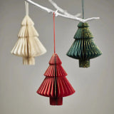 Holiday Ornaments Wish Paper Decorative Tree Ornaments // Set of 6 