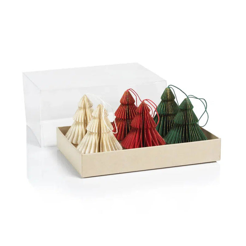 Holiday Ornaments Wish Paper Decorative Tree Ornaments // Set of 6 