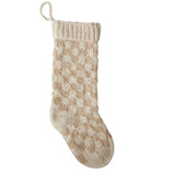 Holiday Stockings Damier Stocking // Beige 
