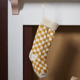 Holiday Stockings Damier Stocking // Gold 