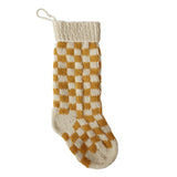 Holiday Stockings Damier Stocking // Gold 