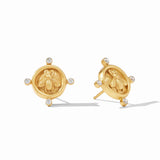 Jewelry Bee Cameo Stud // Gold // Cubic Zirconia 