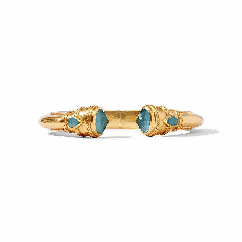 Jewelry Cannes Demi Cuff // Iridescent Peacock Blue 