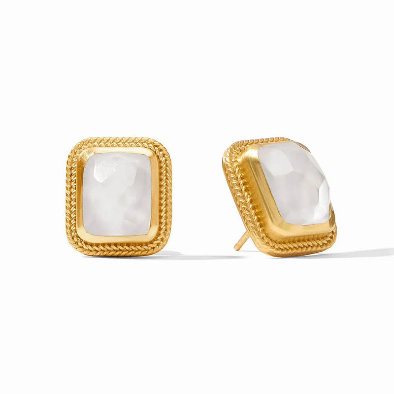 Jewelry Cheval Stone Stud // Iridescent Clear Crystal 