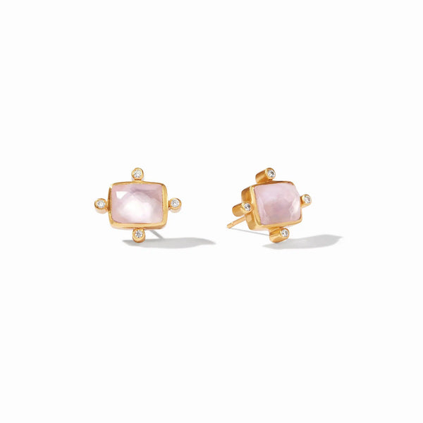 Jewelry Clara Stud Earrings // Iridescent Rose 