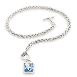 Jewelry Handmade Aqua Cosmo Pewter Necklace 