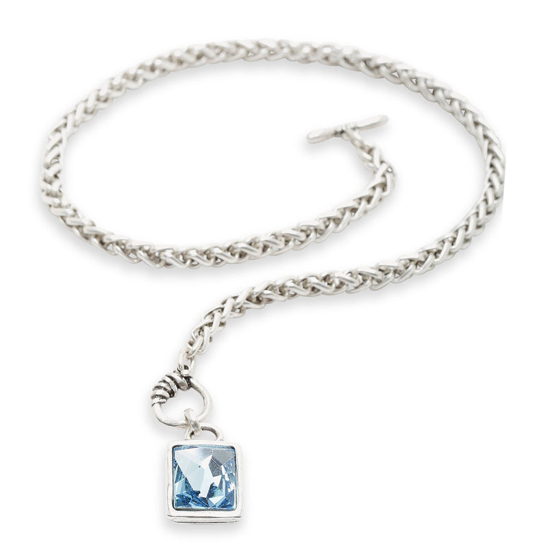 Jewelry Handmade Aqua Cosmo Pewter Necklace 