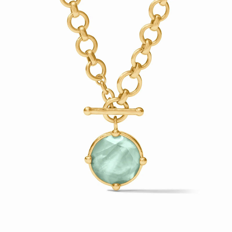  Honeybee Demi Necklace // Iridescent Aquamarine Blue 