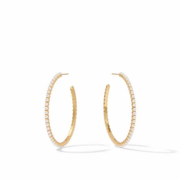 Jewelry Juliet Pearl Hoop Earrings // 2 Sizes Large 