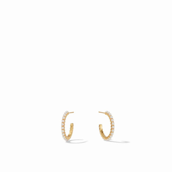 Jewelry Juliet Pearl Hoop Earrings // 2 Sizes Small 