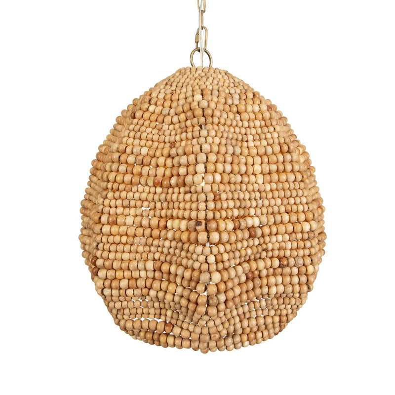 Lighting Kauri 1 Light Wooden Bead Pendant 