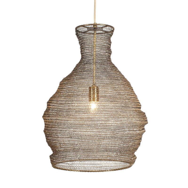 Lighting Murmur Woven Brass 1 Light Pendant 
