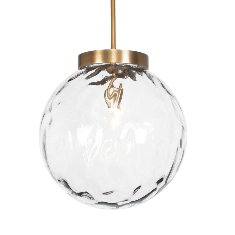 Lighting Gaia 1 Light Watered Glass Pendant 