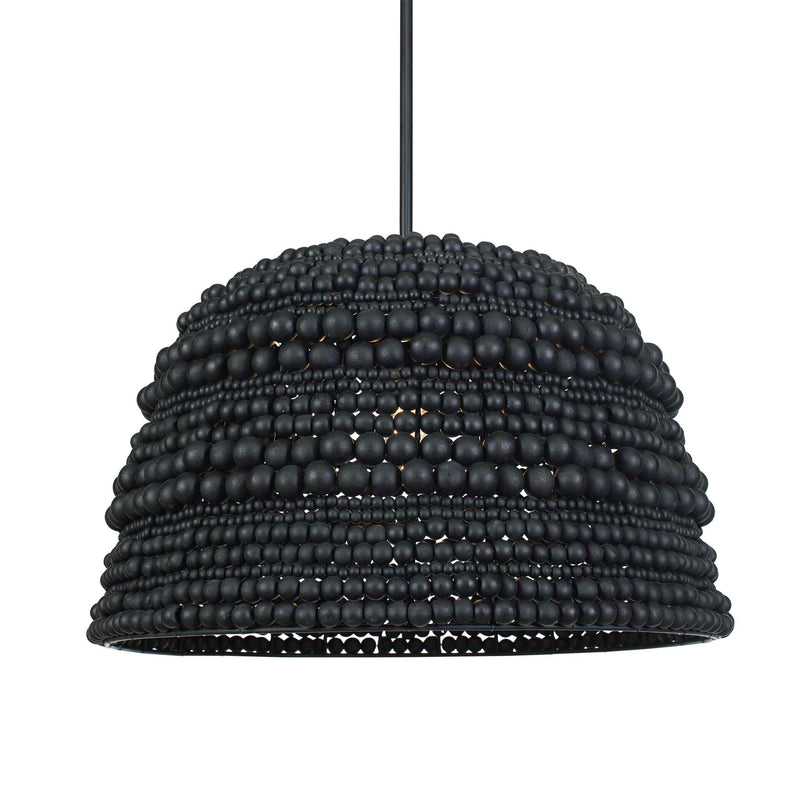 Lighting Persephone Black Bead 1 Light Pendant 