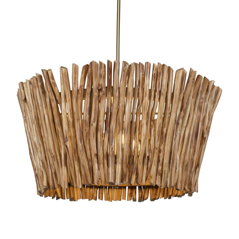 Lighting Rhea 4 Light Wood Branch Chandelier 