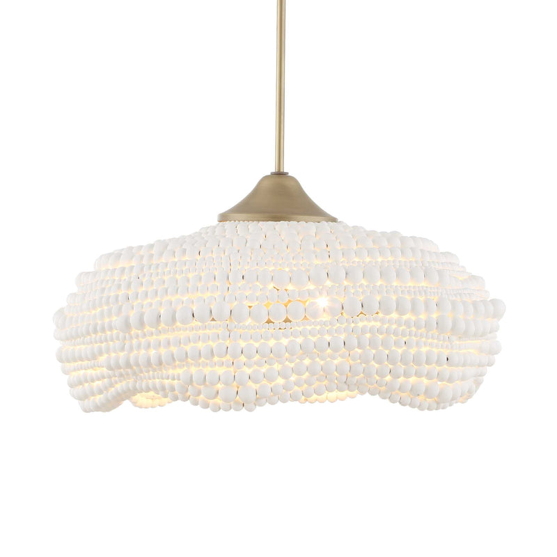 Lighting Biddeford 5 Light White Beaded Pendant 