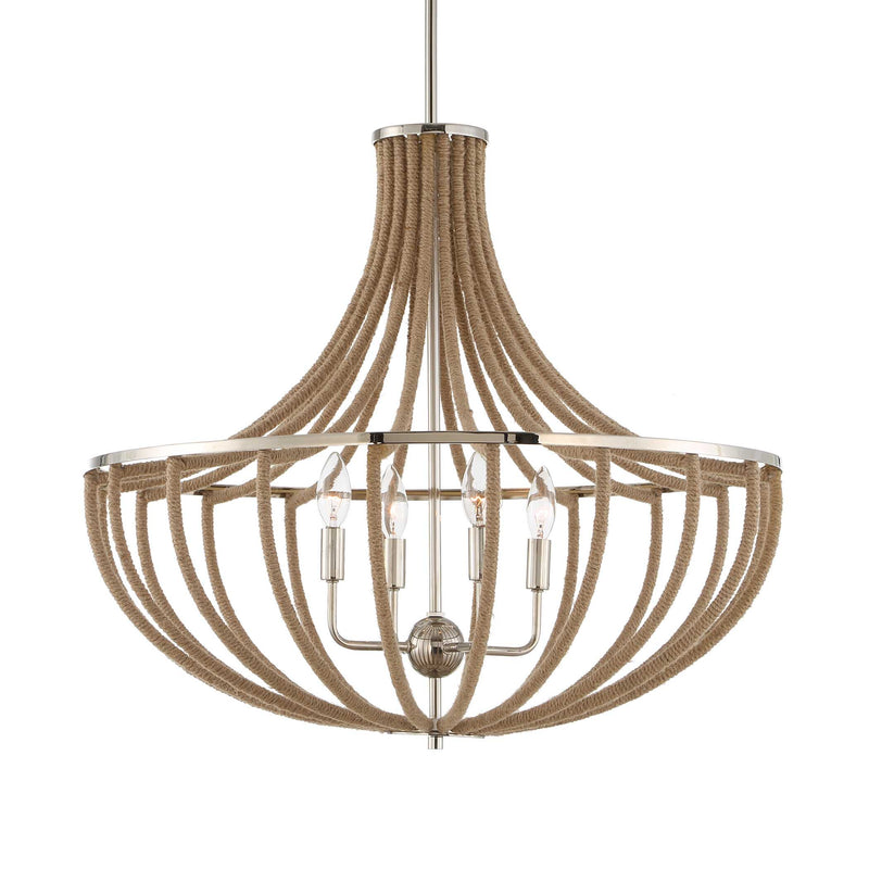 Lighting Lovelock 4 Light Rope Empire Chandelier 