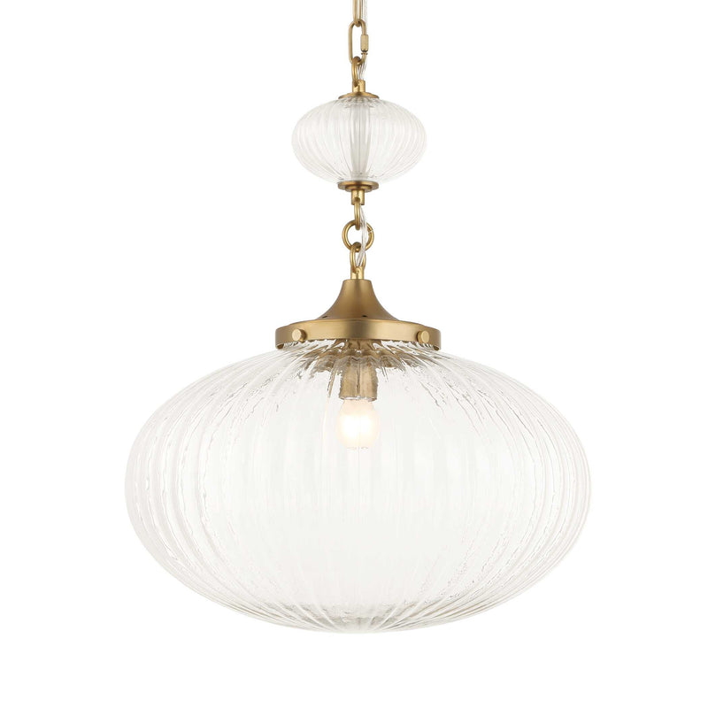 Lighting Bellaire 1 Light Glass Shade Pendant 