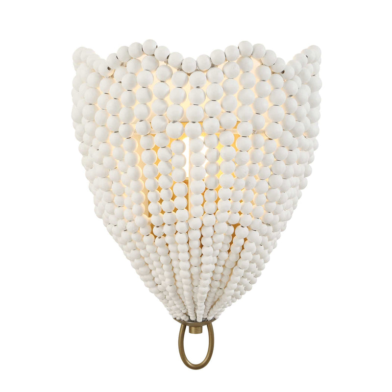 Lighting Biddeford 1 Light White Beaded Sconce 