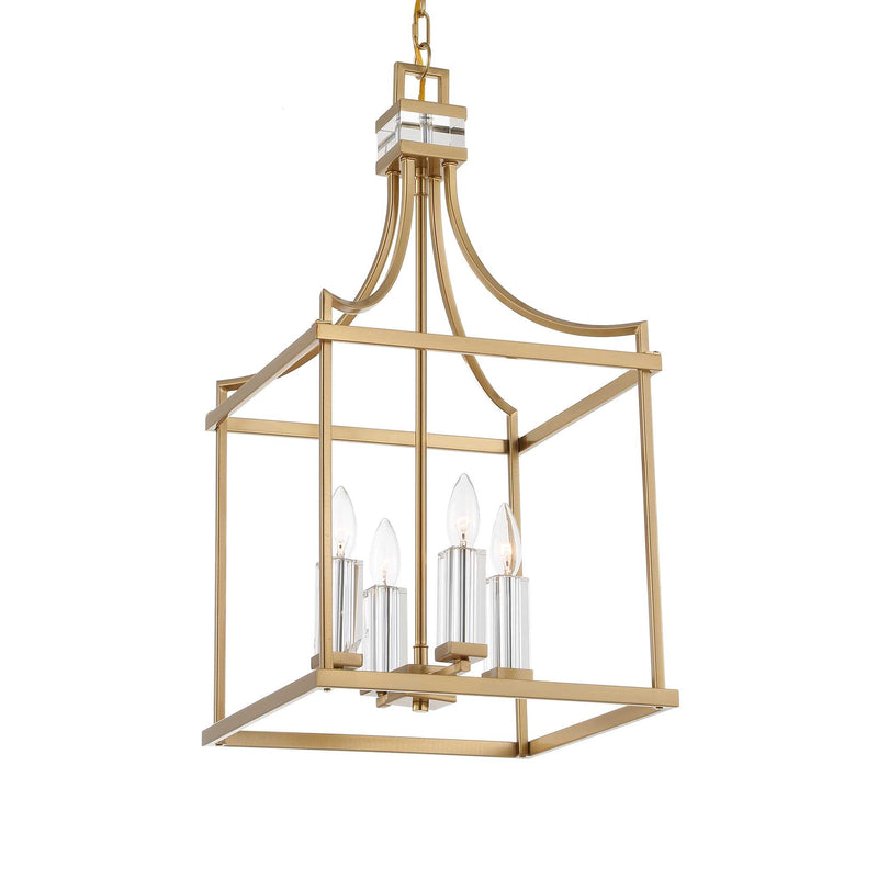 Lighting Montreal 4 Light Brass Lantern Pendant 