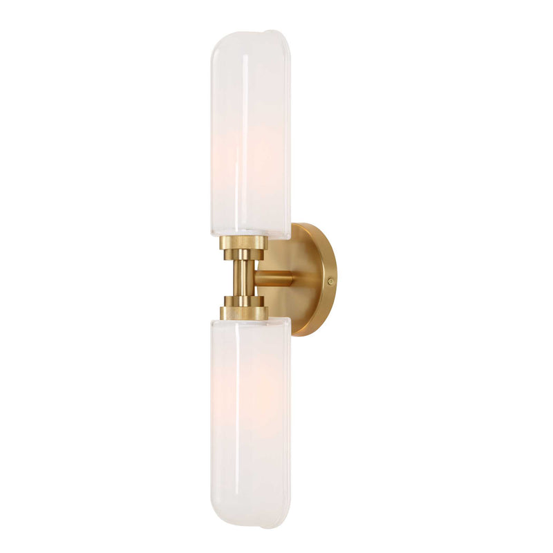 Lighting Wellsville 2 Lt Brass Sconce 