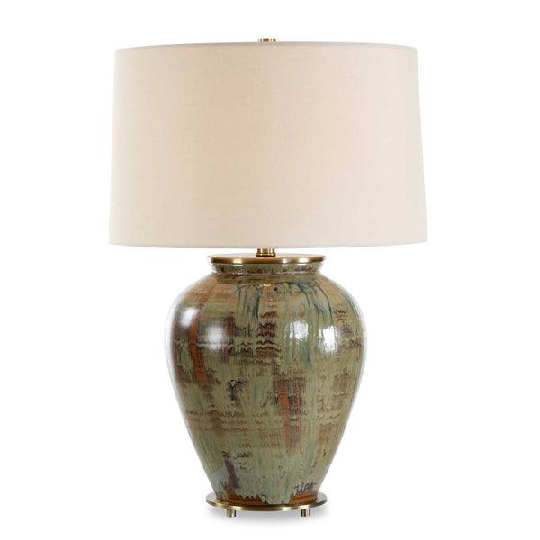 Lighting Olisa Brown Green Table Lamp 