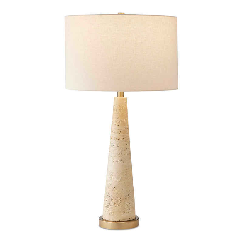 Lighting Perkins Travertine Table Lamp 