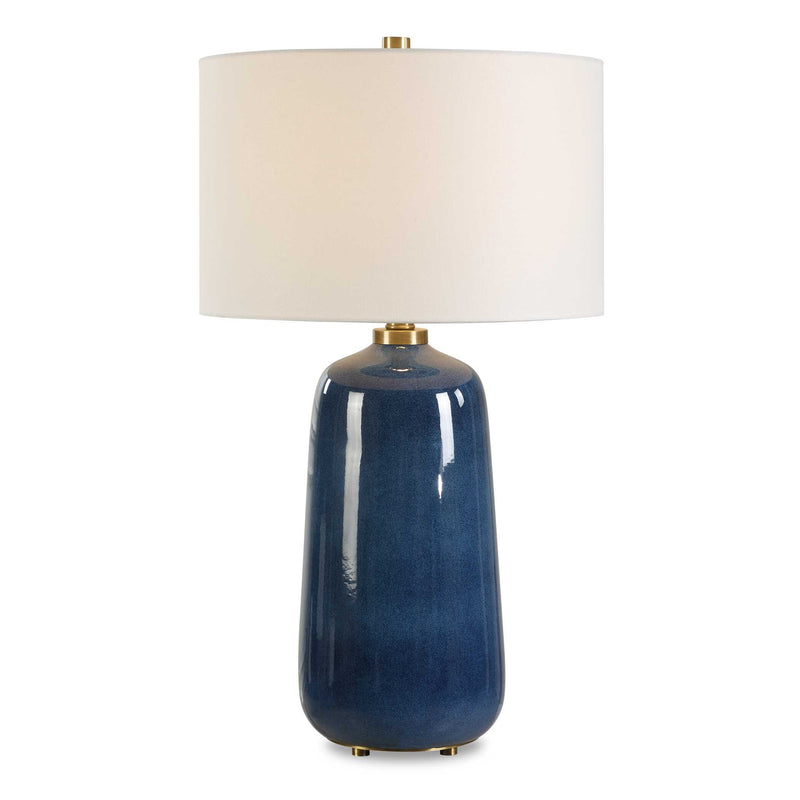Lighting Brae Blue Glaze Table Lamp 