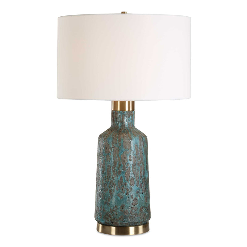Lighting Dauphine Cracked Teal Table Lamp 